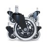 Kit 5 Rodas Anti Risco Universal 75mm P/ Cadeira de Escritório Giratória Móveis Gamer Marca Luvinco - 3