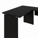 Ver imagem 5 de Mesa Escrivaninha 120cm em L Tampo 30mm Pés Painel F5 Office Cor:Preto