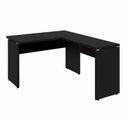 Ver imagem 2 de Mesa Escrivaninha 120cm em L Tampo 30mm Pés Painel F5 Office Cor:Preto