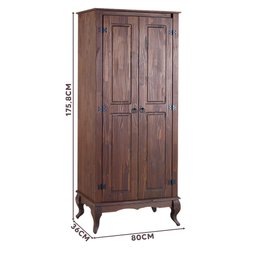 Armário de Cozinha Antigo Madeira Maciça Pés Luis XV Marrom Shop JM - 4