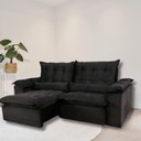 Ver imagem 2 de Sofá Retrátil e Reclinável Ipanema 1,50m com 1,60m de Abertura em Tecido Veludão - Montagem Inclusa