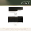 Ver imagem 5 de Cozinha Modulada Compacta Florença 6 Portas 1 Gaveta MDP 190cm Preta com Pia Multimóveis