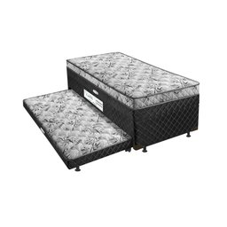 Bicama Box Baú Solteiro Conjugado Espuma com Cama Auxiliar Bicama 3 em 1 - Matelassê Preto - 3