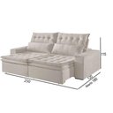 Ver imagem 2 de Sofá 4 Lugares Retrátil e Reclinável Martins M-118 Veludo Creme