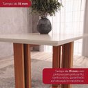 Ver imagem 6 de Conjunto Sala de Jantar Mesa Manu 120cm Tampo MDF Canto Reto 4 Cadeiras Lily