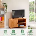 Ver imagem 3 de Rack TV Bancada 32 Polegadas Madeira 1 Porta Belfort Madeirado