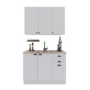 Ver imagem 2 de Cozinha Modulada Compacta Americana 100% MDF 120cm com Rodapé Provence Multimóveis Crink-CPT003