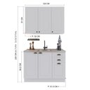 Ver imagem 4 de Cozinha Modulada Compacta Americana 100% MDF 120cm com Rodapé Provence Multimóveis Crink-CPT003