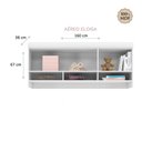 Ver imagem 3 de Guarda Roupa Modulado Ponte Aérea Quarto Infantil Bebê Eloisa 6 Portas 3 Gavetas Branco Phoenix Baby