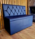 Ver imagem 3 de Poltrona Sofa Booth 1,10 Capitone a Mão Azul Marinho Sku_237