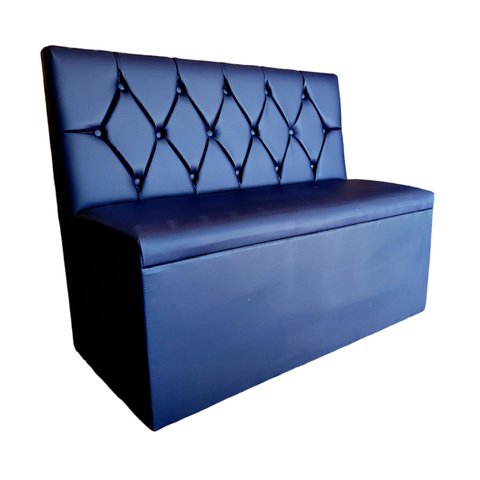 Poltrona Sofa Booth 1,10 Capitone a Mão Azul Marinho Sku_237