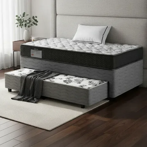 Cama Box com Colchão de Espuma D33 Ortobom ISO 100 + Auxiliar de Espuma Unique Solteiro 88cm