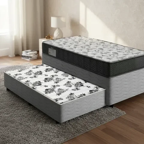 Cama Box com Colchão de Espuma D33 Ortobom Iso 100 + Auxiliar de Espuma Unique Solteiro 88cm