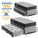 Ver imagem 2 de Cama Box com Colchão de Espuma D33 Ortobom Iso 100 + Auxiliar de Espuma Unique Solteiro 88cm