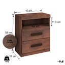 Ver imagem 4 de Kit 2 Mesas de Cabeceira Criado Compacto Quarto Cama - Café