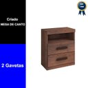 Ver imagem 3 de Kit 2 Mesas de Cabeceira Criado Compacto Quarto Cama - Café