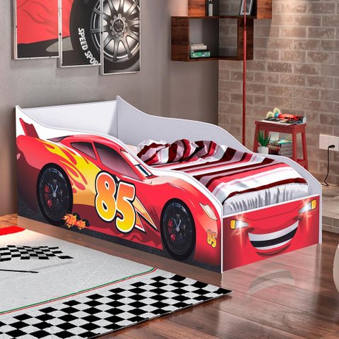 Cama Turim Infantil Vermelho com Colchão
