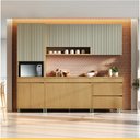 Ver imagem 2 de Cozinha 5 Peças 11 Pts 5 Gav Nesher Simone Mendes 270cm 100 Mdf