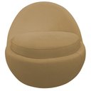 Ver imagem 6 de Poltrona Decorativa Orgânica Kaira Base Fixa Bouclê Camel - Casaepoltrona