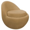 Ver imagem 1 de Poltrona Decorativa Orgânica Kaira Base Fixa Bouclê Camel - Casaepoltrona