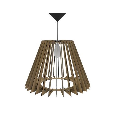 Luminária Teto tipo Pendente ELDORADO MDF - Completa -:Marrom