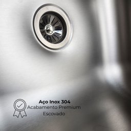 Cuba Cozinha Aço Inox Escovado N3 40x34x17cm Pia Funda 304 - 3