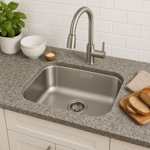 Cuba Cozinha Aço Inox Escovado N3 40x34x17cm Pia Funda 304