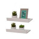 Ver imagem 1 de Kit 2 Prateleiras Porta Quadros 40 X 10cm Branca Suporte Invisível