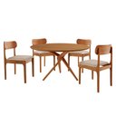 Ver imagem 2 de Sala de Jantar Mesa Ballare 135cm Tampo Laminado Redondo com 4 Cadeiras Star