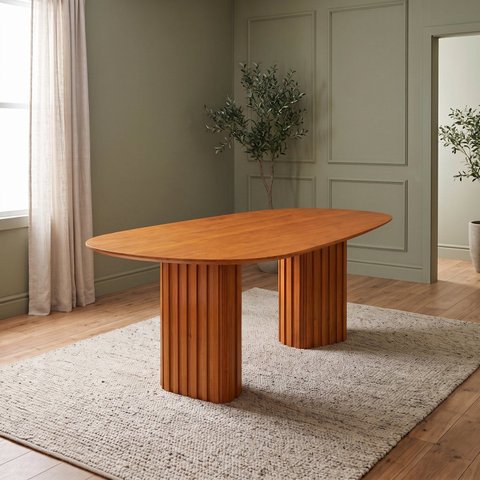 Mesa de Jantar 6 Lugares 180cm Tampo Orgânico