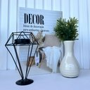 Ver imagem 2 de Decoração sala livro fake + enfeite metal + vaso garrafa