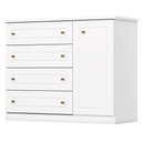 Ver imagem 2 de Comoda 1 Porta 4 Gavetas 126 Cm Americana Branco Henn