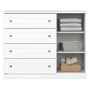 Ver imagem 4 de Comoda 1 Porta 4 Gavetas 126 Cm Americana Branco Henn