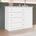 Ver imagem 7 de Comoda 1 Porta 4 Gavetas 126 Cm Americana Branco Henn