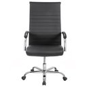 Ver imagem 1 de Cadeira de Escritório Esteirinha Base Cromada com Rodinha Fortt Pequim Preta - Cef09-p