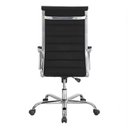 Ver imagem 3 de Cadeira de Escritório Esteirinha Base Cromada com Rodinha Fortt Pequim Preta - Cef09-p