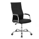 Ver imagem 2 de Cadeira de Escritório Esteirinha Base Cromada com Rodinha Fortt Pequim Preta - Cef09-p