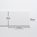 Ver imagem 2 de Forro de PVC Junta Seca 8mm x 20cm x 3m Belplast - Caixa com 7,2m2 Branco