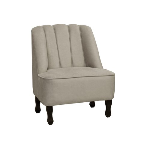 Poltrona Decorativa Teles P/ Sala Escritório Recepção - Lobo Shopp:bege