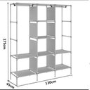 Ver imagem 2 de Guarda Roupa Portatil Grande Armario Sapateira Cabideiro Arara Praia Camping Viagem Prateleiras
