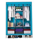 Ver imagem 7 de Guarda Roupa Portatil Grande Armario Sapateira Cabideiro Arara Praia Camping Viagem Prateleiras