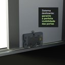 Ver imagem 7 de Guarda-Roupa Casal 100% MDF Madesa Zurique 3 Portas de Correr de Espelho Preto Cor:Preto