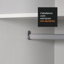 Ver mais imagens de Guarda-Roupa Casal 100% MDF Madesa Zurique 3 Portas de Correr de Espelho Preto Cor:Preto