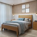 Ver imagem 3 de Cama Queen 160cm Madeira Maciça Ratan Esmeralda
