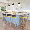 Ver imagem 6 de Kit 4 Bancos Alto Tamborete para Balcão Junco Argila Àrea de Lazer Ilha Bancada bar churrasqueira