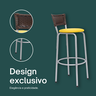Kit 4 Bancos Alto Tamborete para Balcão Junco Argila Àrea de Lazer Ilha Bancada bar churrasqueira - 4