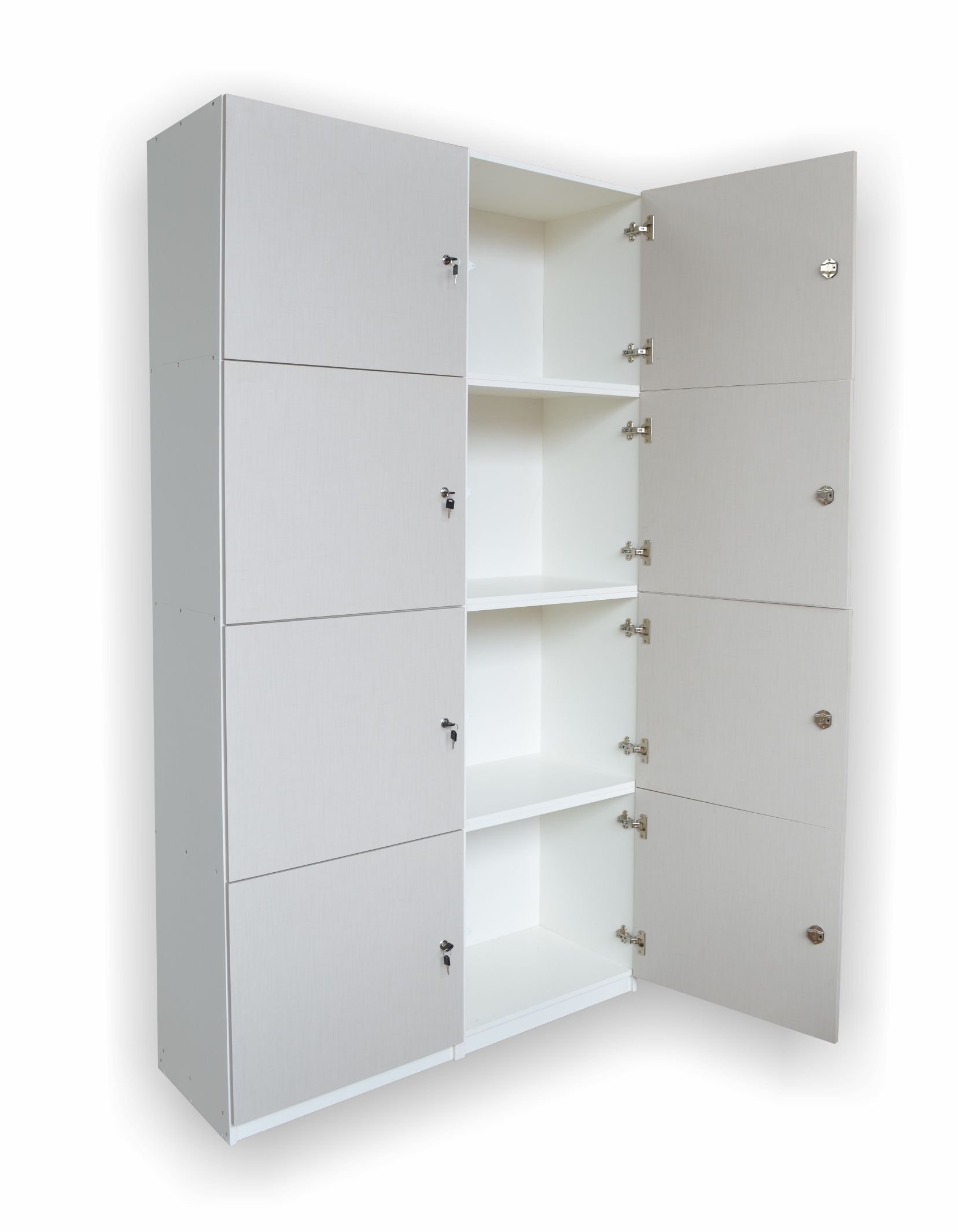 Armário 8 portas guarda volume locker com chave em mdf - 2