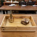 Ver mais imagens de Gamela Bandeja Centro de Mesa Madeira Maciça Artesanal 45x29:Natural