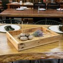 Ver imagem 5 de Gamela Bandeja Centro de Mesa Madeira Maciça Artesanal 45x29:Natural