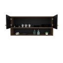 Ver imagem 5 de Armário Aéreo Cozinha Modulado 2 Portas Compactas Marrom/Nogal/Preto